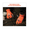 Proflex 7401-Case Coated Lightweight Winter Gloves, En388: 2131X, 9" Long, Large, Orange, 144 Pairs/Carton