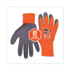Proflex 7401-Case Coated Lightweight Winter Gloves, En388: 2131X, 9" Long, Large, Orange, 144 Pairs/Carton
