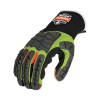 Proflex 925F(x) Standard Dorsal Impact-Reducing Gloves, En388: 4121Xp, X-Large, Black/Lime, Pair