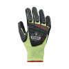 Proflex 7141 Ansi A4 Dir Nitrile-Coated Cr Gloves, En388: 4X42Dp, 9" Long, Medium, Lime, Pair