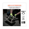 Proflex 7141 Ansi A4 Dir Nitrile-Coated Cr Gloves, En388: 4X42Dp, 9" Long, Xx-Large, Lime, Pair