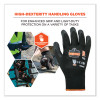 Proflex 7001 Nitrile-Coated Gloves, En388: 4121X, 9.25" Long, Xx-Large, Black, Pair