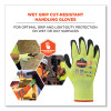 Proflex 7021 Hi-Vis Nitrile-Coated Cr Gloves, En388: 4342B, 8.5" Long, Small, Lime, Pair