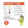 Proflex 7022 Ansi A2 Coated Cr Gloves Dsx, En388: 4342B, 8.75" Long, Medium, Lime, Pair