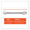 Squids 3100 Lanyard With Aluminum Carabiner + Cinch-Loop, 10 Lb Max Working Capacity, 35" To 45" Long, Lime