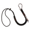 Squids 3105 Tool Lanyard With Aluminum Carabiner + Cinch-Loop, 15 Lb Max Working Capacity, 32" To 48" Long, Black