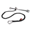 Squids 3100 Lanyard With Aluminum Carabiner + Cinch-Loop, 10 Lb Max Working Capacity, 42" To 54" Long, Black
