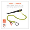 Squids 3100 Lanyard With Aluminum Carabiner + Cinch-Loop, 10 Lb Max Working Capacity, 42" To 54" Long, Lime