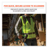 Squids 3132 Barcode Scanner Lanyard Harness, Large: 20" Arm Strap, 43" Lanyard Strap, Hi-Vis Lime