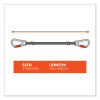 Squids 3149 Tool Lanyard With Xl + Swivel Carabiners, 80 Lb Max Work Capacity, 76" Long, Orange/Black