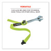 Squids 3155 Elastic Lanyard With Clamp, 2 Lb Max Working Capacity, 18" To 48" Long, Lime