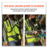 Squids 3138 Padded Barcode Scanner Lanyard Harness, 33" Arm Strap s,18.5" Lanyard ,Black/Orange/Gray