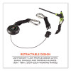 Squids 3000 Retractable Tool Lanyard With Carabiner Anchor, 1 Lb Working Capacity, 48" Long, Black