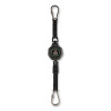 Squids 3000 Retractable Tool Lanyard With Carabiner Anchor, 1 Lb Working Capacity, 48" Long, Black