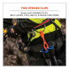 Squids 3400 Dual Clip Glove Clip Holder, 1 x 1 x 6.5, Acetal Copolymer, Granite, 100/Pack