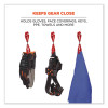 Squids 3420 Dual Clip Swivel Glove Clip Holder, 1 x 0.6 x 5.5, Acetal Copolymer, Red,100/Pack
