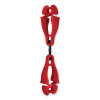 Squids 3420 Dual Clip Swivel Glove Clip Holder, 1 x 0.6 x 5.5, Acetal Copolymer, Red,100/Pack