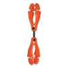 Squids 3420 Dual Clip Swivel Glove Clip Holder, 1 x 0.6 x 5.5, Acetal Copolymer, Orange, 100/Pack
