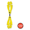 Squids 3420 Dual Clip Swivel Glove Clip Holder, 1 x 0.6 x 5.5, Acetal Copolymer, Lime, 100/Pack