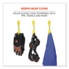 Squids 3420 Dual Clip Swivel Glove Clip Holder, 1 x 0.6 x 5.5, Acetal Copolymer, Lime, 100/Pack