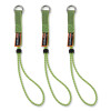 Squids 3703 Elastic Loop Tool Tails With D-Rings, 15 Lb Max Working Capacity, 15" Long, Lime, 3/Pack, 20 Packs/Carton