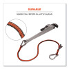 Squids 3111F(x) Tool Lanyard With Stainless Steel Carabiners,15 Lb Max Working Capacity, 38" To 48" Long, Orange/Gray