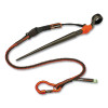 Squids 3102F(x) Tool Lanyard With Aluminum Carabiner + Cinch-Loop, 5 Lb Max Working Capacity, 38" To 48", Orange/Gray