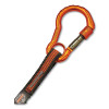 Squids 3102F(x) Tool Lanyard With Aluminum Carabiner + Cinch-Loop, 5 Lb Max Working Capacity, 38" To 48", Orange/Gray