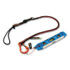 Squids 3102F(x) Tool Lanyard With Aluminum Carabiner + Cinch-Loop, 5 Lb Max Working Capacity, 38" To 48", Orange/Gray