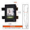 Squids 3387 Dual Band Arm Id/Badge Holder With Zipper, Vertical, Black, 3.75 x 5.75 For 2.75 x 4.75 Insert
