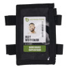 Squids 3387 Dual Band Arm Id/Badge Holder With Zipper, Vertical, Black, 3.75 x 5.75 For 2.75 x 4.75 Insert