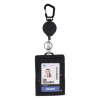 Squids 3389 Wallet Id/Badge Holder,Horizontal/Vertical, Black, 3.75 x 5 For 2.75 x 3.5 Insert, 18" Cord