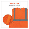 Glowear 8210Hl Class 2 Economy Mesh Hook And Loop Vest, Polyester, Small/Medium, Orange