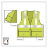 Glowear 8220Hl Class 2 Standard Mesh Hook And Loop Vest, Polyester, Small/Medium, Lime
