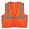 Glowear 8225Z Class 2 Standard Solid Vest, Polyester, Orange, 2X-Large/3X-Large