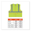 Glowear 8225Z Class 2 Standard Solid Vest, Polyester, Lime, Small/Medium