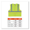 Glowear 8225Z Class 2 Standard Solid Vest, Polyester, Lime, 4X-Large/5X-Large