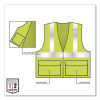 Glowear 8225Hl Class 2 Standard Solid Hook And Loop Vest, Polyester, Lime, Small/Medium