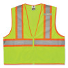 Glowear 8229Z Class 2 Economy Two-Tone Zipper Vest, Polyester, X-Small, Lime