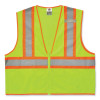 Glowear 8229Z Class 2 Economy Two-Tone Zipper Vest, Polyester, 4X-Large/5X-Large, Lime