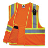 Glowear 8229Z Class 2 Economy Two-Tone Zipper Vest, Polyester, 2X-Large/3X-Large, Orange