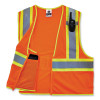 Glowear 8229Z Class 2 Economy Two-Tone Zipper Vest, Polyester, 4X-Large/5X-Large, Orange