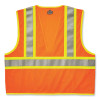 Glowear 8230Z Class 2 Two-Tone Mesh Zipper Vest, Polyester, Small/Medium, Orange
