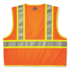 Glowear 8230Z Class 2 Two-Tone Mesh Zipper Vest, Polyester, Large/X-Large, Orange
