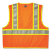 Glowear 8230Z Class 2 Two-Tone Mesh Zipper Vest, Polyester, 4X-Large/5X-Large, Orange