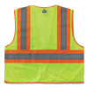Glowear 8230Z Class 2 Two-Tone Mesh Zipper Vest, Polyester, 4X-Large/5X-Large, Lime