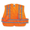 Glowear 8244Psv Class 2 Expandable Public Safety Hook And Loop Vest, Polyester, Medium/Large, Orange