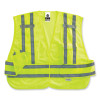 Glowear 8244Psv Class 2 Expandable Public Safety Hook And Loop Vest, Polyester, X-Large/2X-Large, Lime
