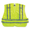 Glowear 8244Psv Class 2 Expandable Public Safety Hook And Loop Vest, Polyester, 3X-Large Plus, Lime