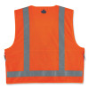 Glowear 8250Z Class 2 Surveyors Zipper Vest, Polyester, 4X-Large/5X-Large, Orange